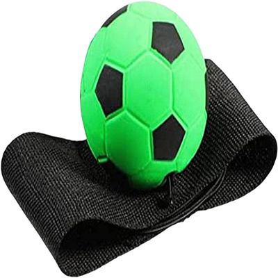 SquarezhenBo 1Pc Green Wrist Return Ball - Adjustable Bounce Back Balls with String, Rubber Elastic Rebound Balls Finger Exercise Toy Activity and Play Wrist Ball