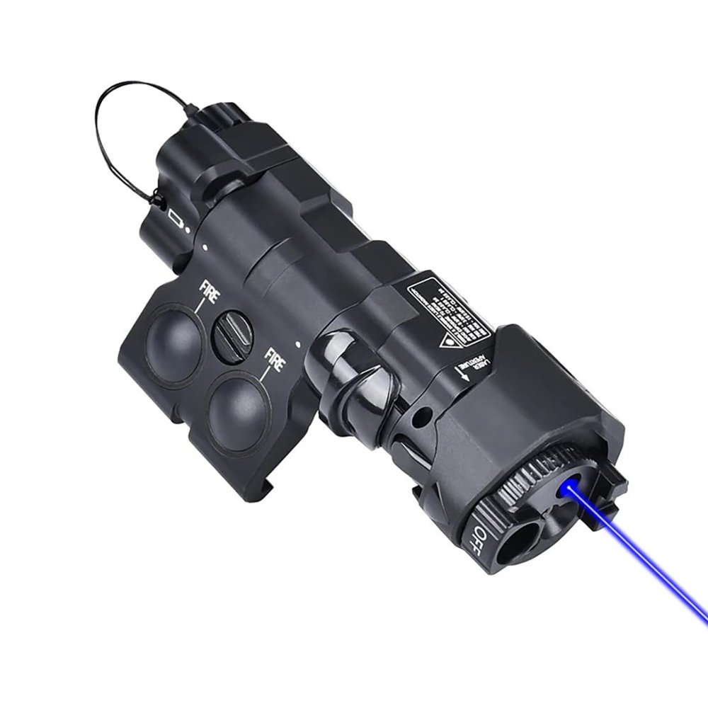 Plastic ML C+ Box Laser Sightswith IR Laser + Red/Green/Blue Laser Sight + IR Fill Light + Strobe/Momentary/Constant Modes Whitelight LED 220 Lumens Flashlight (Blue Laser BK (Plastic))