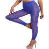 LiiYii Women's Stretch Compression Tights Shimmery Pantyhose Zipper Crotch Sheer Footed Leggings Royal Blue&Footless Large view 2