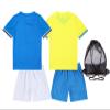 Hiheart Boys 2 Pack Soccer Jersey Set Team Sports T-shirt and Shorts with Mesh Ball Bag Yellow Blue 5-6 view 2