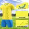 Hiheart Boys 2 Pack Soccer Jersey Set Team Sports T-shirt and Shorts with Mesh Ball Bag Yellow Blue 5-6 view 3