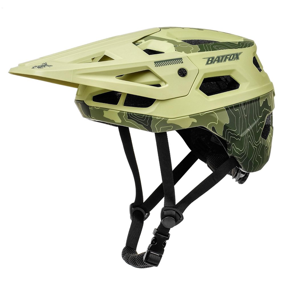 BATFOX Bike Helmet Mountain Bike Helmets for Men Women Adults MTB Bicycle Cycling BMX Bike Helmet(Green, L(55-59CM))