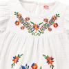 Girls Mexican Dress Toddler Baby Girls Floral Colorful Embroidery Dresses Traditional Ethnic Wear Cinco De Mayo Fiesta Casual Fall Winter Clothes A Line Ruffle Dress Long Sleeve White 12-18 Months view 3