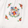 Girls Mexican Dress Toddler Baby Girls Floral Colorful Embroidery Dresses Traditional Ethnic Wear Cinco De Mayo Fiesta Casual Fall Winter Clothes A Line Ruffle Dress Long Sleeve White 12-18 Months view 4