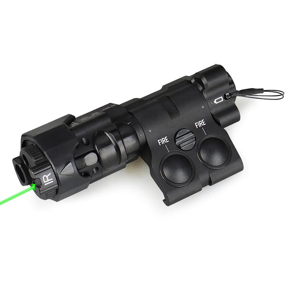 Metal ML C+ Box Laser Sightswith IR Laser + Red/Green/Blue Laser Sight + IR Fill Light + Strobe/Momentary/Constant Modes Whitelight LED 220 Lumens Flashlight (Green Laser BK (Metal))