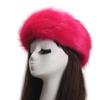 homeemoh Faux Fur Headband for Cold Weather, Fluffy Winter Headband Earwarmer Earmuff for Women (Rose Red) view 2