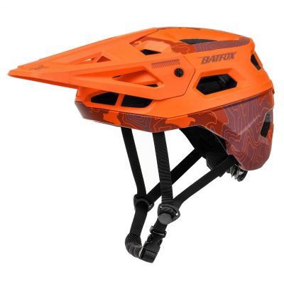 BATFOX Bike Helmet Mountain Bike Helmets for Men Women Adults MTB Bicycle Cycling BMX Bike Helmet(Orange,L(55-59CM))