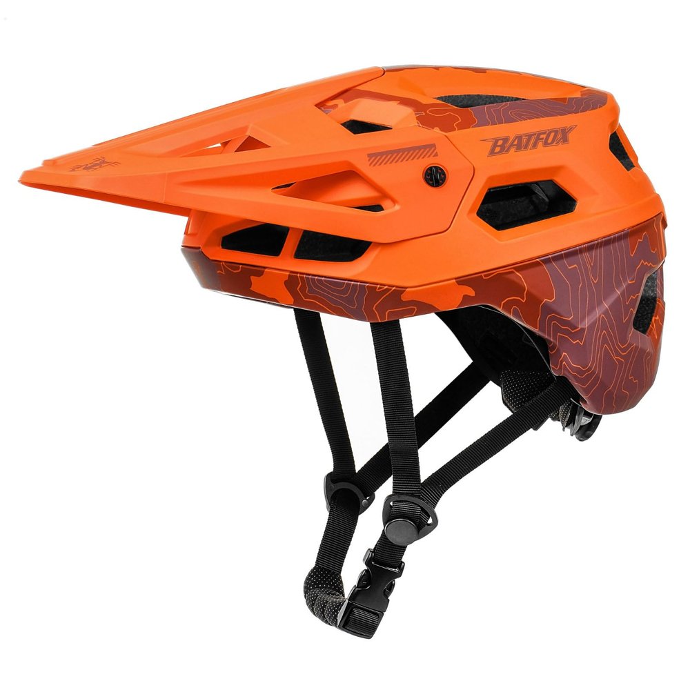 BATFOX Bike Helmet Mountain Bike Helmets for Men Women Adults MTB Bicycle Cycling BMX Bike Helmet(Orange,L(55-59CM))