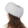 homeemoh Faux Fur Headband for Cold Weather, Fluffy Winter Headband Earwarmer Earmuff for Women (White with Gold Tip) view 1