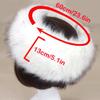 homeemoh Faux Fur Headband for Cold Weather, Fluffy Winter Headband Earwarmer Earmuff for Women (White with Gold Tip) view 3