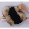 homeemoh Faux Fur Headband for Cold Weather, Fluffy Winter Headband Earwarmer Earmuff for Women (White with Gold Tip) view 4