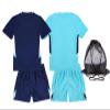Hiheart Boys 2 Pack Soccer Jersey Set Team Sports T-shirt and Shorts with Mesh Ball Bag Navy Blue 5-6 view 2