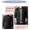 MASKSUN Men's Fake-Two Piece Shirt Collar Knitted Coat,Men's Slim Sweater Long Autumn and Winter Knitted Coat (Green,4XL) view 2