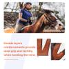 ChinFun Kids Leather Insulated Horse Riding Gloves Breathable Children Equestrian Gloves Anti-Slipping Horseback Mitts Brown L view 4