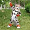 PROPSCOS Cartoon Mascot Grey Fox Dog Husky Costume Adult Character (S) view 2