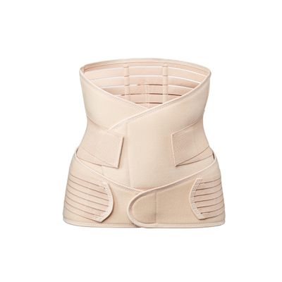 KUB 2 in 1 postpartum back support belly band, c section recovery belly binder for pelvis, lumbar, waist pain relief, abdominal belly wrap, girdle for breastfeeding women, Large