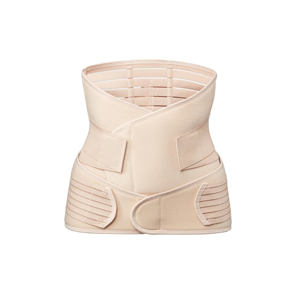 KUB 2 in 1 postpartum back support belly band, c section recovery belly binder for pelvis, lumbar, waist pain relief, abdominal belly wrap, girdle for breastfeeding women, Large