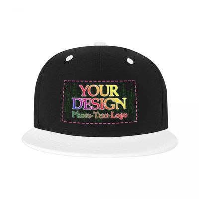 Custom Adult Hat Design Your Own Customized Hip Hop Hat for Kid Hip-Hop, Personalized Adjustable Hat Hip-Hop Hat Baseball Cap for Unisex, White3