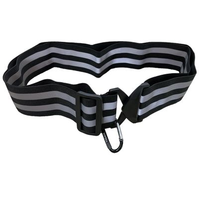 KEDMOT High Visibility Reflective Sash Hi-Visible Reflective Belt Adjustable Reflective Running Gear with Carabiner for Walking at Night (Black)