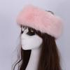 homeemoh Faux Fur Headband for Cold Weather, Fluffy Winter Headband Earwarmer Earmuff for Women (Pink) view 2