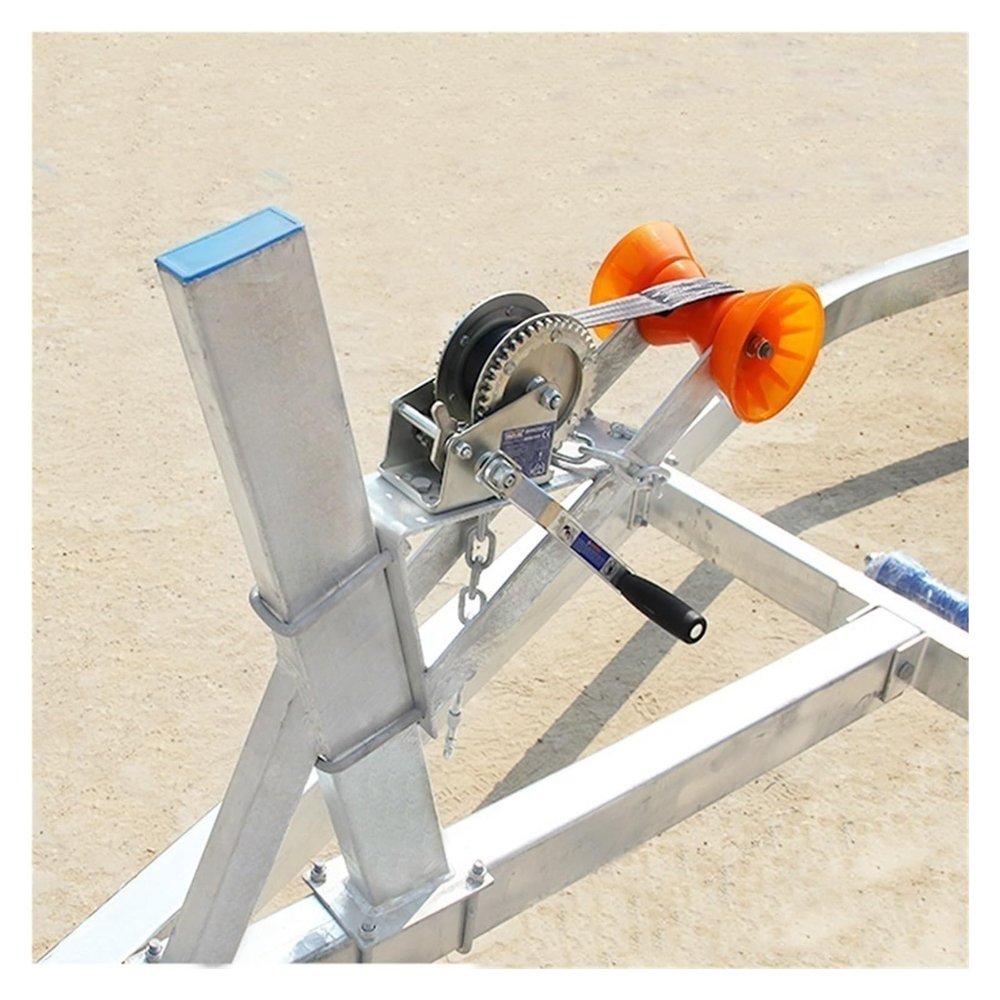 Boat Trailer Winch Mount for Motorboats, Fishing Boats, and Speedboats YOUSHENG (Color : No.3 2000 lb Winch+Frame)