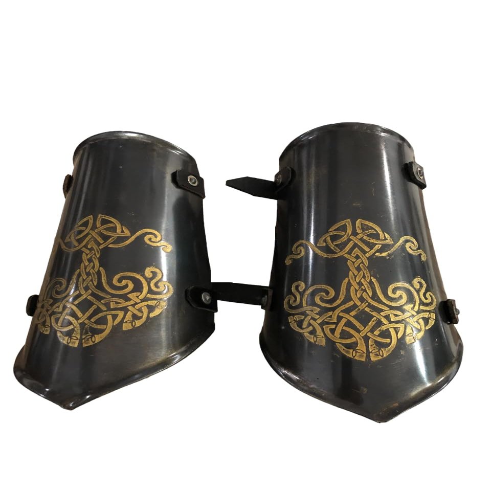 Steel Early Medieval Knight Bracer Armor 18 Gauge Wearable Costume