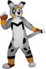 PROPSCOS Cartoon Mascot Grey Fox Dog Husky Costume Adult Character (XL) view 3