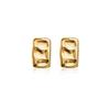 Trendy Geometric Rectangle Stud Earrings Gold Silver Irregular Hammered Chunky Square Earrings Statement Earrings for Women(Square Gold Clip-on) view 1