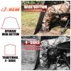 ShedOFF 4 Person Wide Bottom Hunting Blind with Portable Hunting Chair, Extra Large 270 Degree See Through Ground Blinds for Deer Turkey Duck Hunting, Bow Hunting Adjust Windows with Silent Zipper view 3