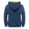 Mens Fuzzy Sherpa Jacket Long Sleeve Fleece Zip Up Coat Winter Warm Puffer Jacket Windbreaker Varsity Coat Hooded view 2