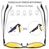Joopin Anti Glare Night Driving Glasses for Men Women, Vintage Aviation Night Vision Glasses UV Protection, Classic Metal Yellow Shades view 2