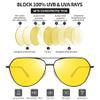 Joopin Anti Glare Night Driving Glasses for Men Women, Vintage Aviation Night Vision Glasses UV Protection, Classic Metal Yellow Shades view 4