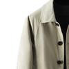 Maiyifu-GJ Men's Windbreaker Lapel Trench Coat Spring Fall Windproof Overcoat Casual Slim fit Single Breasted Long Jacket (Apricot,X-Large) view 2