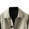 Maiyifu-GJ Men's Windbreaker Lapel Trench Coat Spring Fall Windproof Overcoat Casual Slim fit Single Breasted Long Jacket (Apricot,X-Large) view 3
