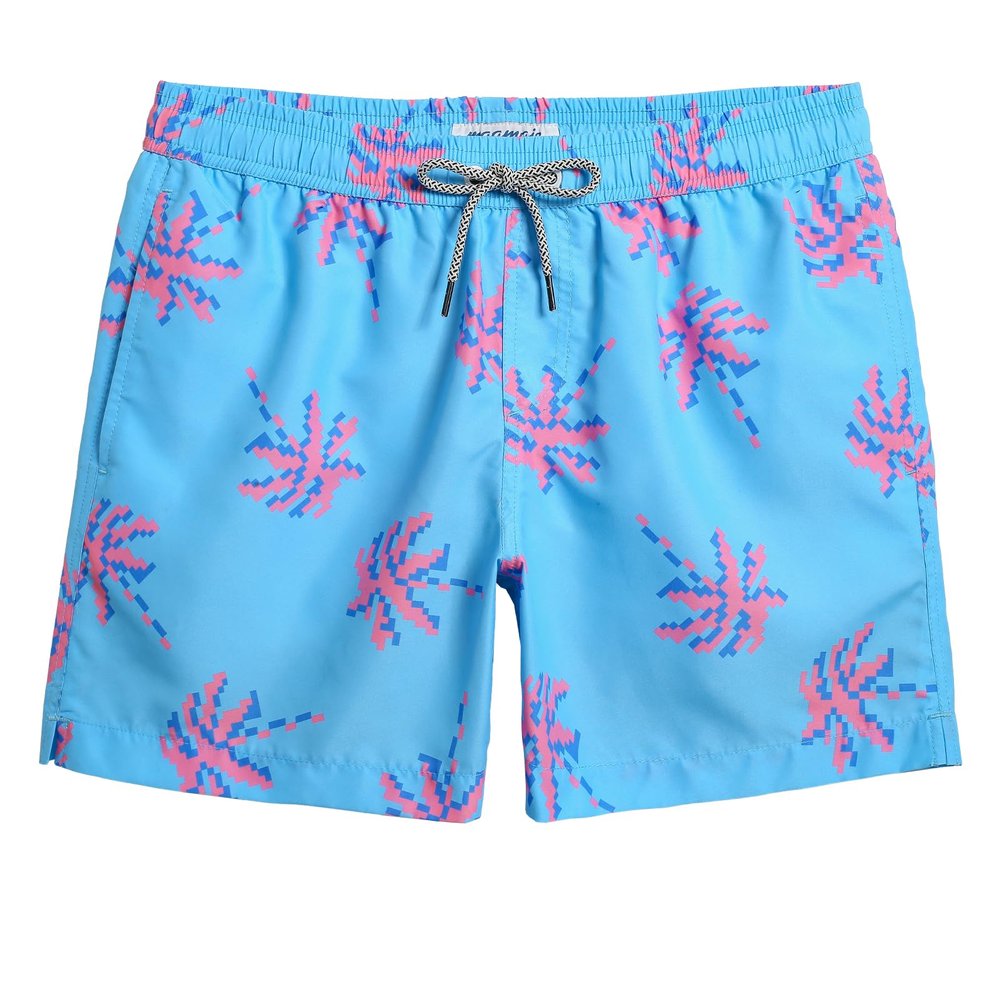 maamgic Mens Swim Trunks 5 Inch with Mesh Lining, Quick Dry Mens Bathing Suit, Swim Shorts for Swimming and Beach, Medium