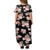 Arolina Women Summer Maxi Dress Short Sleeve V Neck Casual Loose Long Split Dresses Beach Vacation Sundress with Pockets view 2