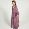 Abayas For Girls Muslim With Hijab Open Abaya Dress Dubai Turkey Kaftan Cardigan Abayas Dresses For Girl Casual Robe Kimono Islam Clothing Prayer Clothing Eid Ramadan Dresses Purple Pink B 4-5 Years view 2