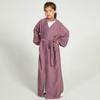 Abayas For Girls Muslim With Hijab Open Abaya Dress Dubai Turkey Kaftan Cardigan Abayas Dresses For Girl Casual Robe Kimono Islam Clothing Prayer Clothing Eid Ramadan Dresses Purple Pink B 4-5 Years view 3