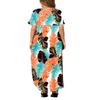 Arolina Women Summer Maxi Dress Short Sleeve V Neck Casual Loose Long Split Dresses Beach Vacation Sundress with Pockets view 2