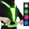 LOYAL SEA LED Reflective Light Up Safety Running Vest for Biking Walking at Night, High Visible Adjustable Running Light for Runners Rechargeable with Pouch, Reflective Running Belt Gear for Women view 1