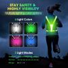 LOYAL SEA LED Reflective Light Up Safety Running Vest for Biking Walking at Night, High Visible Adjustable Running Light for Runners Rechargeable with Pouch, Reflective Running Belt Gear for Women view 4