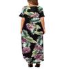 Arolina Women Summer Maxi Dress Short Sleeve V Neck Casual Loose Long Split Dresses Beach Vacation Sundress with Pockets view 2