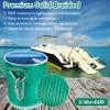 Anchor Rope 50FT x 3/8in,Premium Solid MFP Braided Anchor Ropes Anchor Line with Stainless Steel Thimble & Snap Hook,Boat Ropes Marine Rope for Anchors and Boats (Teal) view 3
