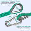 Anchor Rope 50FT x 3/8in,Premium Solid MFP Braided Anchor Ropes Anchor Line with Stainless Steel Thimble & Snap Hook,Boat Ropes Marine Rope for Anchors and Boats (Teal) view 4