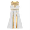Sinleey Women's Color Block Praise Dance Dress Sleeveless Lyrical Dance Costume Worship Liturgical Dancewear White Large view 3