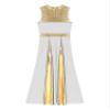 Sinleey Women's Color Block Praise Dance Dress Sleeveless Lyrical Dance Costume Worship Liturgical Dancewear White Large view 4