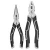 Electrician multifunctional universal steel wire pliers, pointed nose pliers, electrical metal processing tools (Color : 2-piece setA) view 3