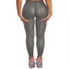 Agoky Women's Tights High Waist Pantyhose Hosiery Seamless Silk Tights Zipper Crotch Footed Tights Grey&Footless Large view 2