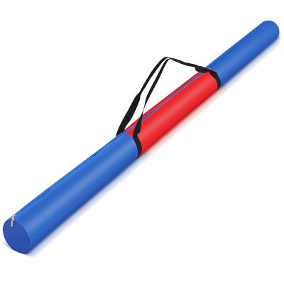 Cosblank Javelin Carrying Bag Heavy Duty Polyester Fabric Javelin Carrying Case for Track and Field Throwing Equipment, Hold up to 10 Javelins(Red and Blue)