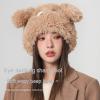 Winter Cute Plush Hat Children's Cartoon Dog Long Ear Ear Protection Headband Hat Korean Version Versatile Warmth White view 3